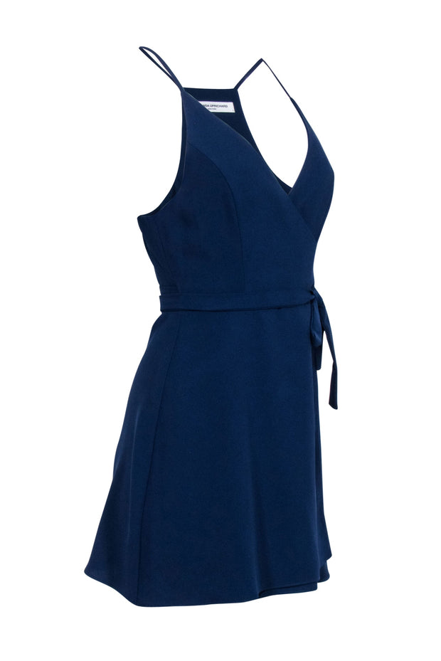 Current Boutique-Amanda Uprichard - Navy Sleeveless Wrap Mini Dress Sz S