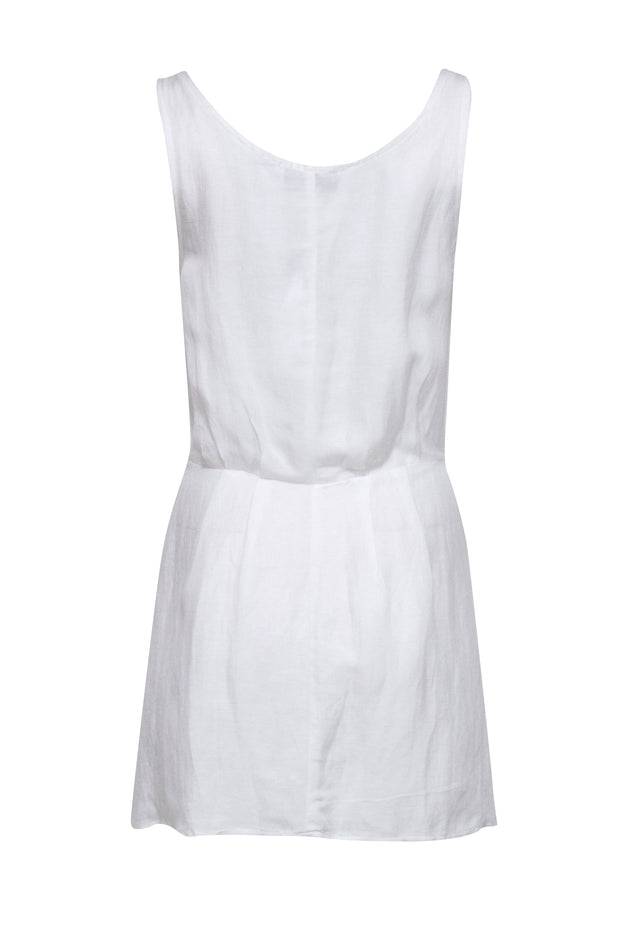 Current Boutique-Anemos - Ivory Linen Blend "D.K. Mini" Tie Dress Sz M