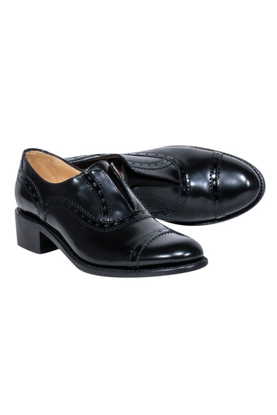 Current Boutique-Angela Scott - Black Leather Oxford Style Shoe Sz 8.5