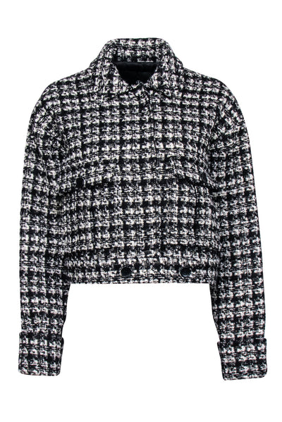 Current Boutique-Anine Bing - Black & Cream Tweed Cropped "Adriana" Jacket Sz XS