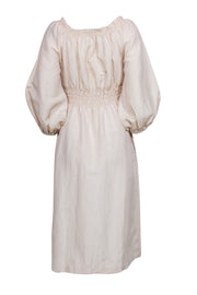 Current Boutique-Ann Mashburn - Cream Smocked Detail Dress Sz S