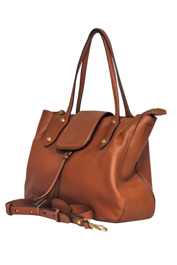 Current Boutique-Annabel Ingall - Camel Leather Fold-Over Satchel