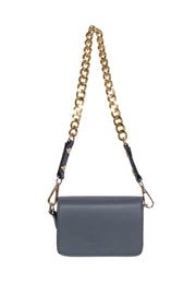 Current Boutique-Anthropologie x Mali & Lili - Grey Faux Leather Micro Crossbody Bag