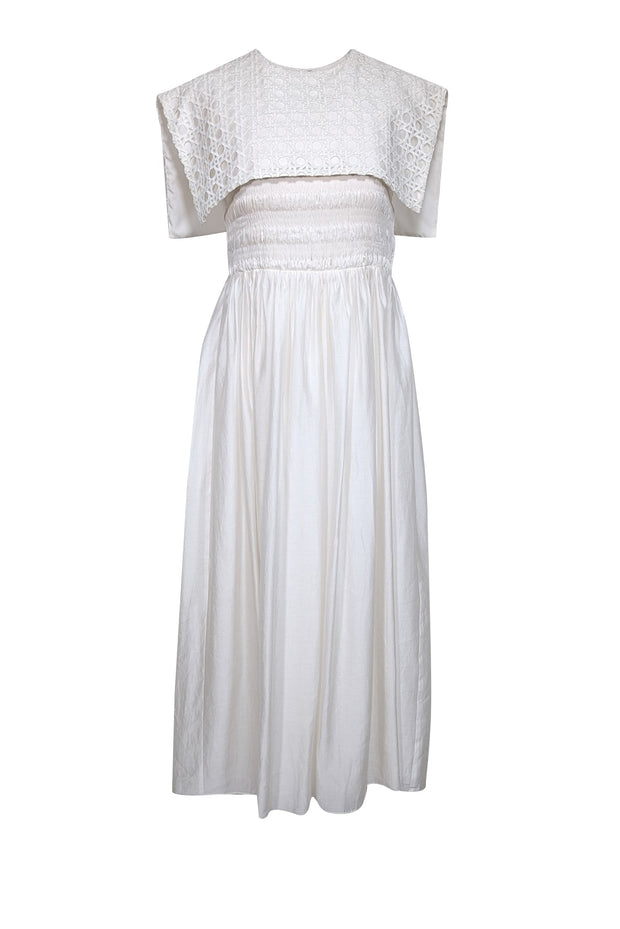 Current Boutique-Antonio Melani - White Eyelet Bodice Dress Sz 0