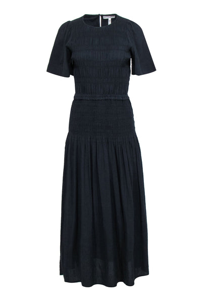 Apiece Apart - Black Short Sleeve Smocked Maxi Dress Sz S