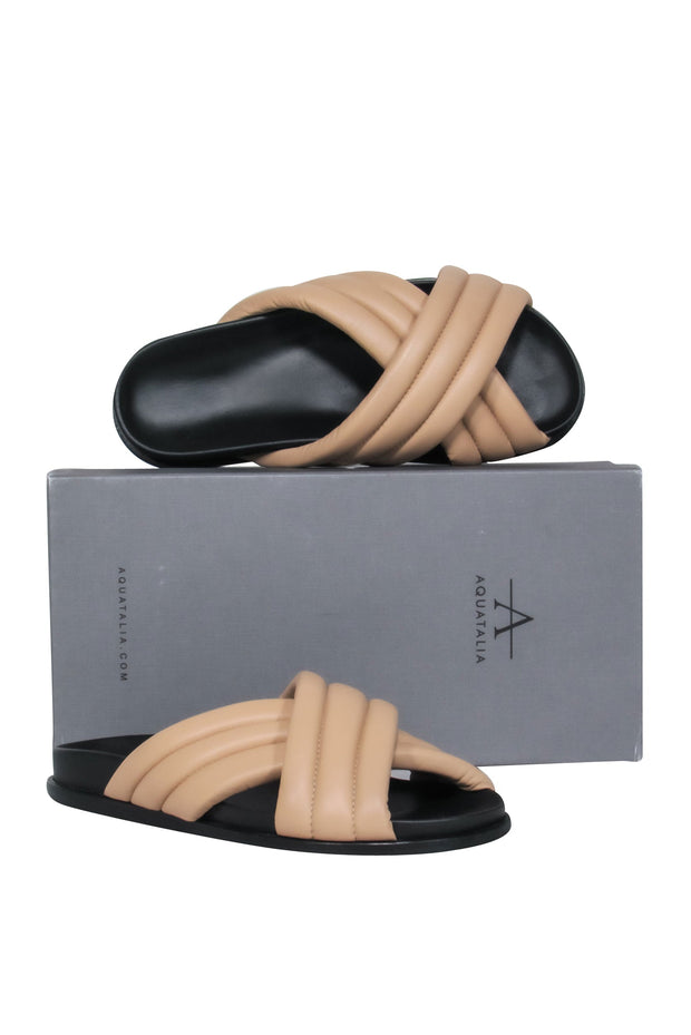 Current Boutique-Aquatalia - Beige Puffer Upper Slide Sandal Sz 10