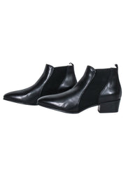 Current Boutique-Aquatalia - Black Calf Leather "Falco" Short Boots Sz 8.5