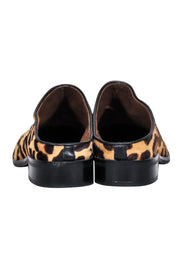 Current Boutique-Aquatalia - Tan & Brown Leopard Print Mule Flats Sz 8