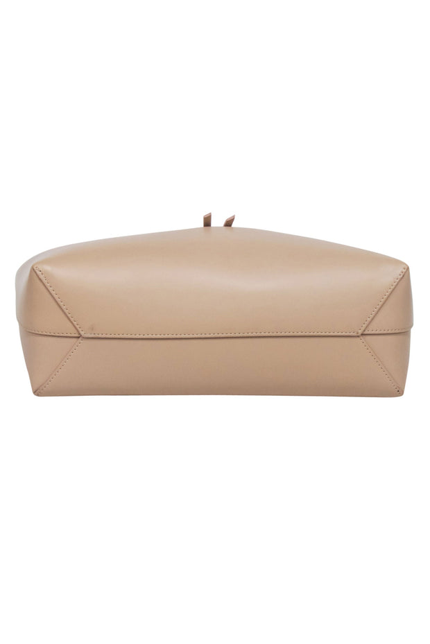 Current Boutique-Armadio - Beige Leather "Augusta" Satchel Bag