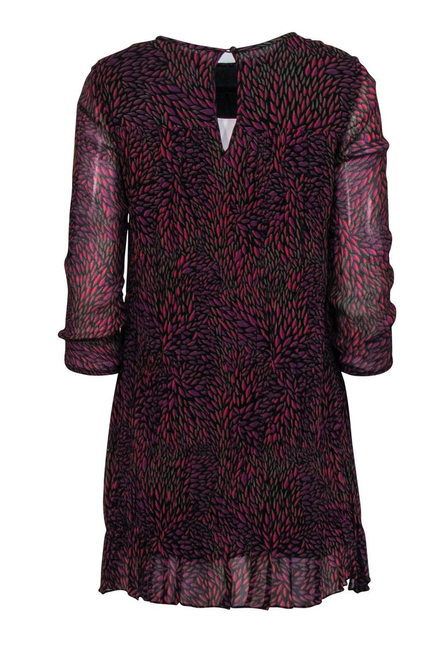 Current Boutique-BA&SH - Pink & Purple Print Pleated Dress Sz 0