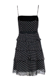 Current Boutique-BCBG Max Azaria - Black & Tan Polka Dot Tiered Dress Sz XS