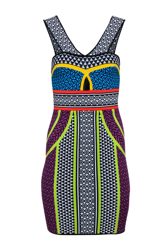 Bcbg mixed print sales bodycon dress