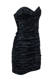 Current Boutique-BCBG Max Azria - Black Ruched Strapless Mini Dress Sz 2