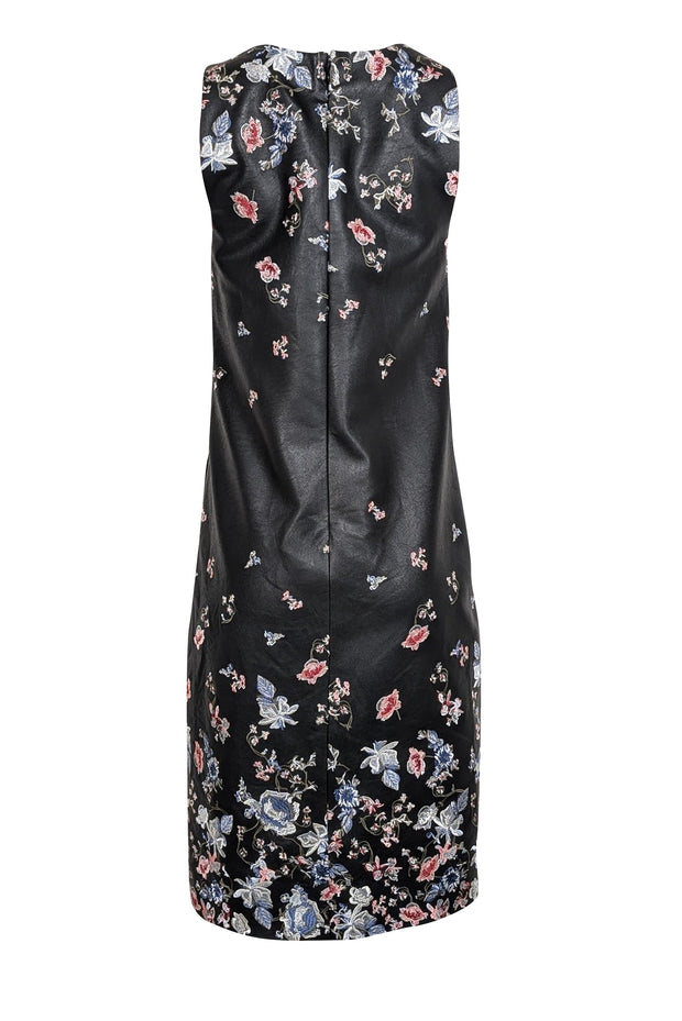 Current Boutique-BCBG Max Azria - Black Sleeveless w/ Embroidered Floral Details & Side Slits Dress Sz S