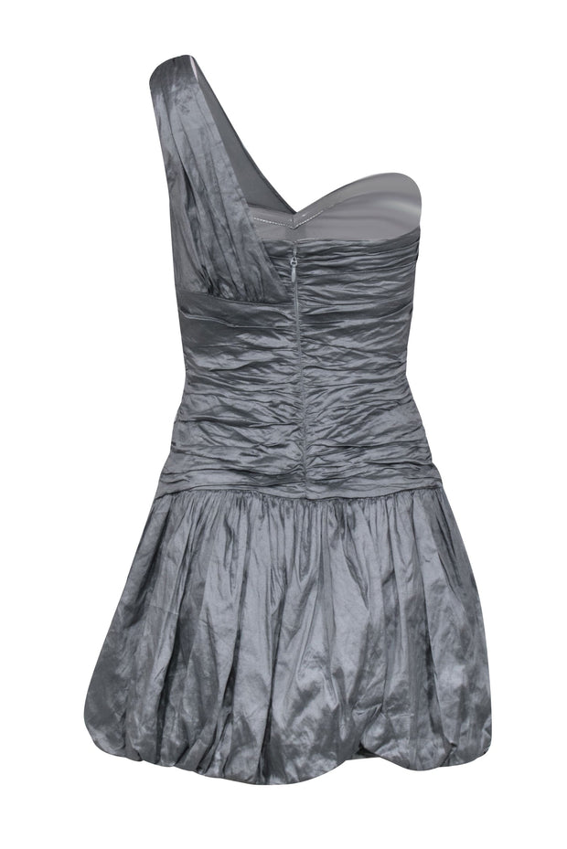 Current Boutique-BCBG Max Azria - Grey One Shoulder Bubble Dress Sz 4