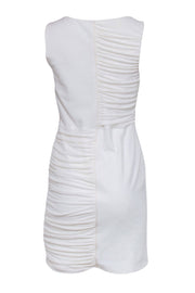 Current Boutique-BCBG Max Azria - Ivory Sleeveless Ruched Detail Dress Sz M