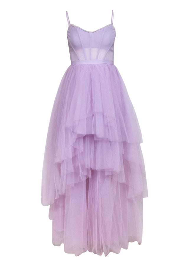 Current Boutique-BCBG Max Azria - Lavender Tulle Sleeveless Formal Dress Sz 4