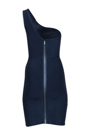 Current Boutique-BCBG Max Azria - Navy Bandage One-Shoulder Dress Sz XS