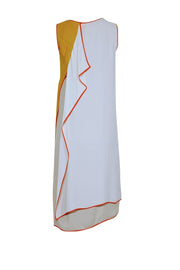 Current Boutique-BCBG Max Azria Runway - Yellow & Cream "Karolina" Sleeveless Dress Sz XS