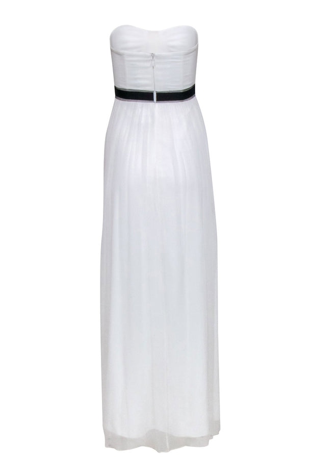 Current Boutique-BCBG Max Azria - White Strapless Silk Formal Dress Sz 4