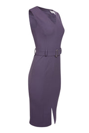 Current Boutique-BOSS Hugo Boss - Purple Belted Sheath Dress Sz 0