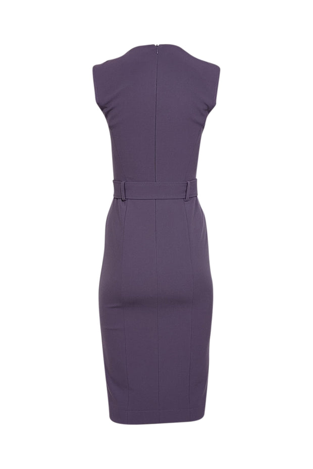 Current Boutique-BOSS Hugo Boss - Purple Belted Sheath Dress Sz 0