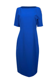 Current Boutique-BOSS Hugo Boss - Royal Blue Split Sleeve Sheath Dress Sz 8