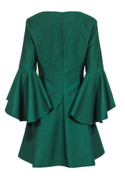 Current Boutique-Badgley Mischka - Green Belle Sleeve Dress Sz 10