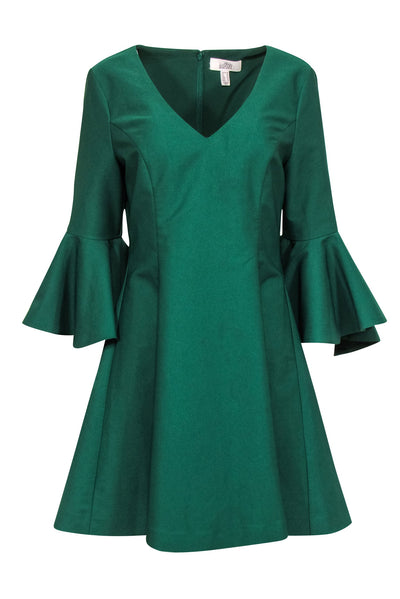 Current Boutique-Badgley Mischka - Green Belle Sleeve Dress Sz 10