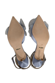 Current Boutique-Badgley Mischka - Light Blue "Sacred Embellished" Ankle Strap Pumps Sz 8