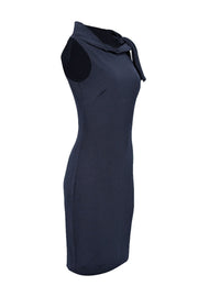 Current Boutique-Badgley Mischka - Navy Sleeveless Neck Tie Detail Sz 2