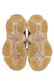 Current Boutique-Balenciaga - Beige, Cream & Tan Chunky "Triple S" Sneakers Sz 7