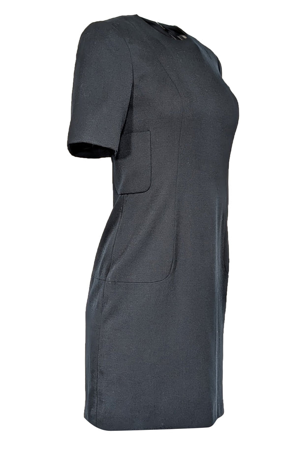 Current Boutique-Balenciaga - Black Short Sleeve Sheath Dress Sz 6