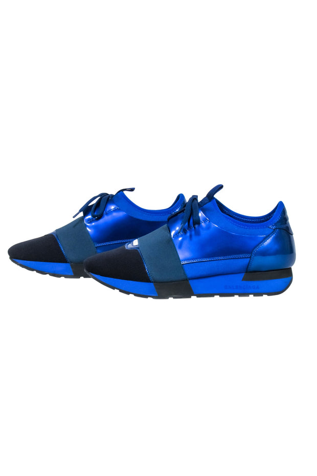 Current Boutique-Balenciaga - Blue Lace Up Sneakers Sz 8