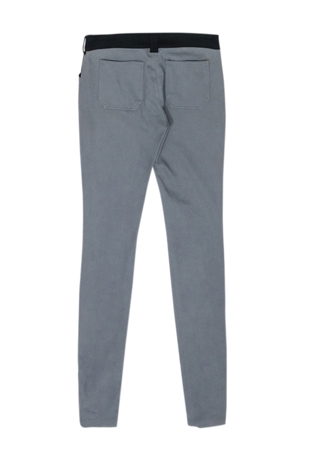 Current Boutique-Balenciaga - Grey & Black Color Block Skinny Leg Pants Sz 4