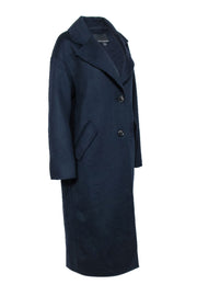 Current Boutique-Banana Republic - Navy Wool Blend Long Coat Sz S