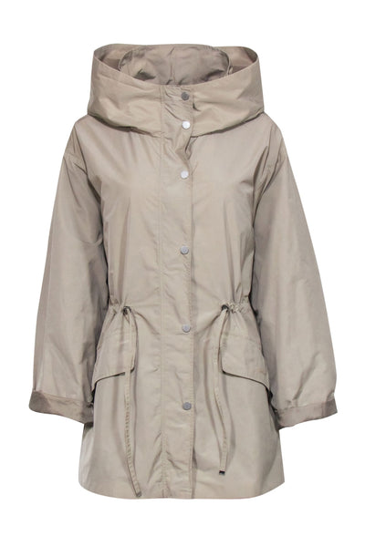 Current Boutique-Barbour - Beige Hooded Rain Jacket Sz 12