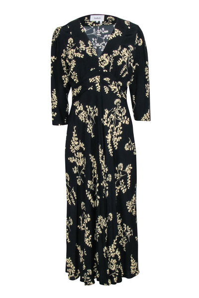 Current Boutique-Ba&sh - Black & Ivory Floral Maxi Dress Sz M