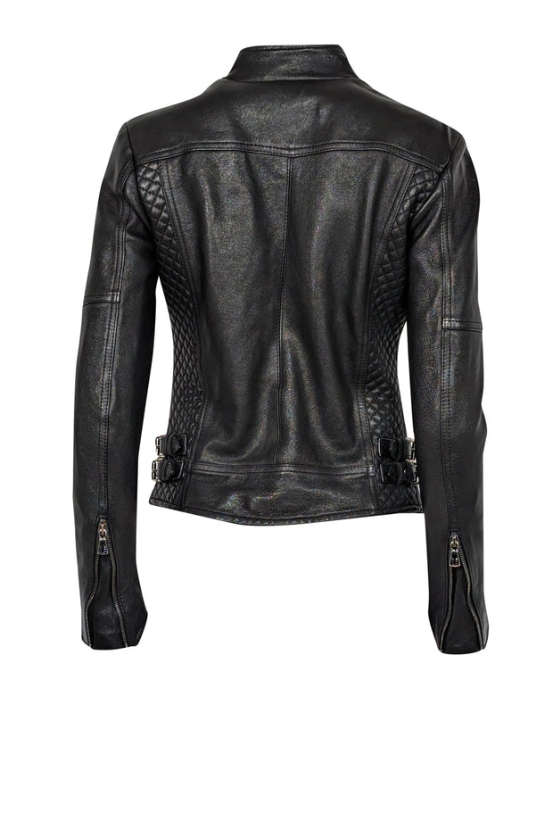 Current Boutique-Benheart - Black Leather Moto Zipper Jacket Sz 4