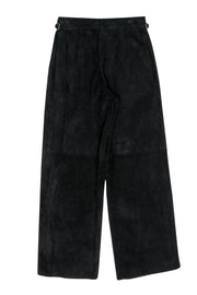 Current Boutique-Billy Reid - Black Lambskin Suede Trousers Sz 2