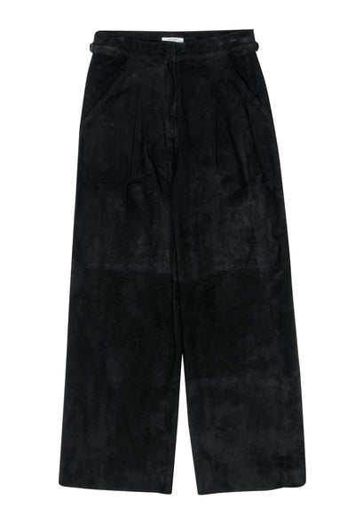 Current Boutique-Billy Reid - Black Lambskin Suede Trousers Sz 2
