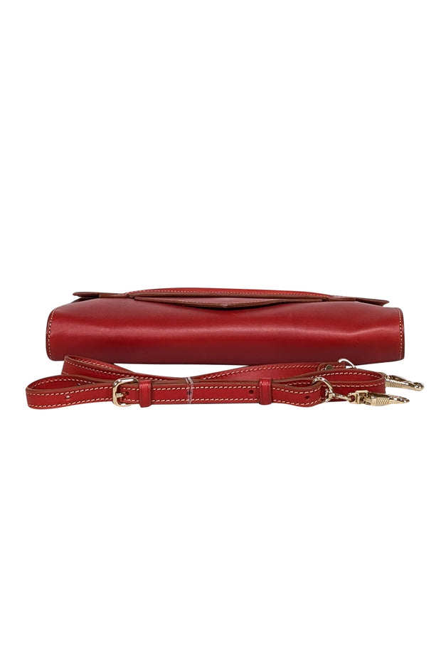 Current Boutique-Boldrini - Red Leather Envelope Clutch