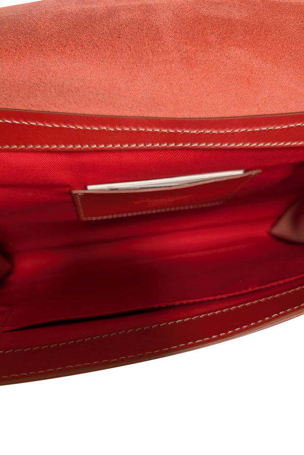 Current Boutique-Boldrini - Red Leather Envelope Clutch