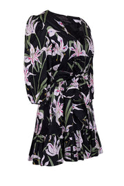 Current Boutique-Borgo De Nor - Black Floral Print "Anita" Dress Sz 8