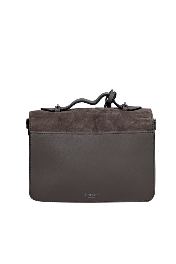 Current Boutique-Botkier - Grey Saffiano Leather & Suede Crossbody Bag