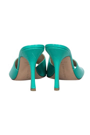 Current Boutique-Bottega Veneta - Grass Green Leather Mule Heels Sz 11