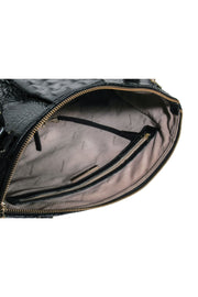 Current Boutique-Brahmin - Black Patent Leather Croc-Embossed Tote Bag