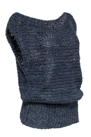 Current Boutique-Brochu Walker - Navy Knit Sleeveless Sweater Sz S