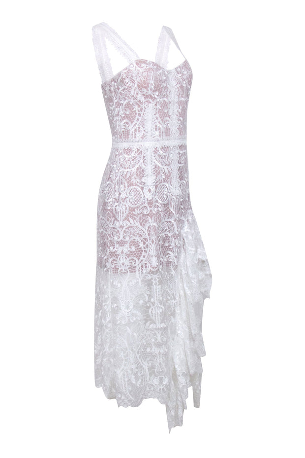 Current Boutique-Bronx & Banco - Ivory Eyelet Lace Sleeveless "Tiffany Blanc" Dress Sz M