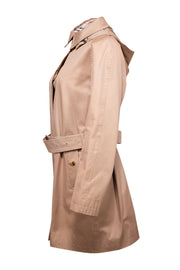 Current Boutique-Burberry - Beige Hooded Trench Coat Sz 10P
